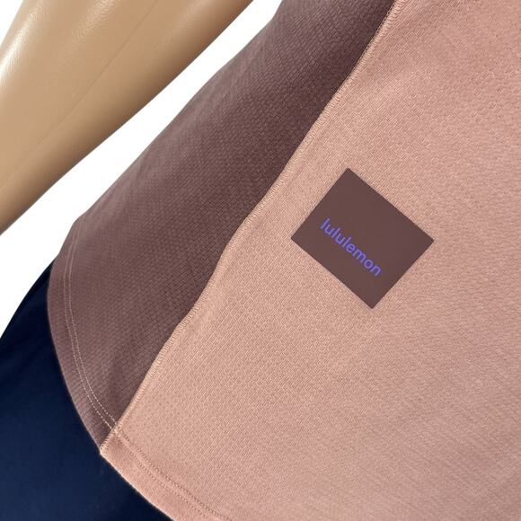 Lululemon Pink Clay Dark Oxide Cap Short Sleeve Hiking Tank Top - Picture 10 of 11